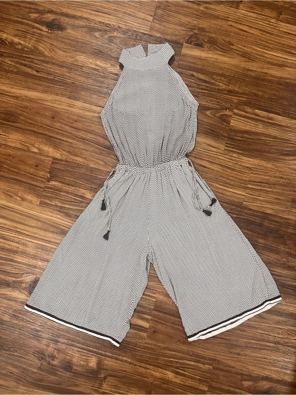 FAITHFULL THE BRAND Halter Wide Leg Culotte Jumpsuit